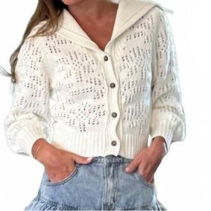480. JOIE Nafia cardigan in Porcelain NWT$118